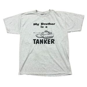 Vintage My Brother is a Tanker T Shirt Men's L